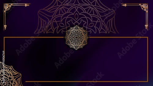 Glowing Animation Petal Kaleidoscopic Digital Mandala Background