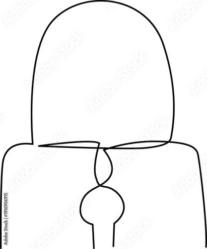 A detailed illustration of a keyhole with a key inserted in the lock. Vector