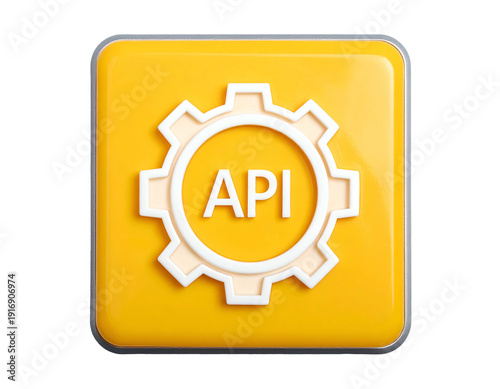Golden gear icon with 