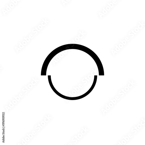 Modern circular arrow icon for navigation and direction