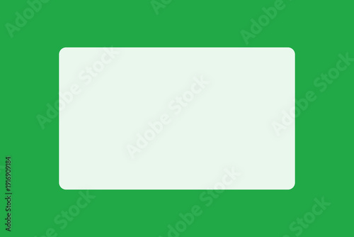 Modern blank presentation screen on green background for business or tech use