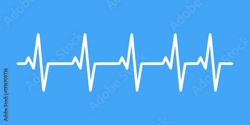 Minimal ECG heartbeat line icon representing pulse monitoring and medical health. Ideal for healthcare apps, hospital systems, emergency services, and modern flat vector UI design.
