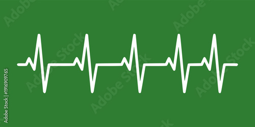 Minimal ECG heartbeat line icon representing pulse monitoring and medical health. Ideal for healthcare apps, hospital systems, emergency services, and modern flat vector UI design.
