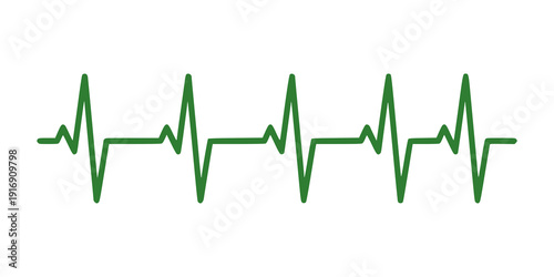 Minimal ECG heartbeat line icon representing pulse monitoring and medical health. Ideal for healthcare apps, hospital systems, emergency services, and modern flat vector UI design.
