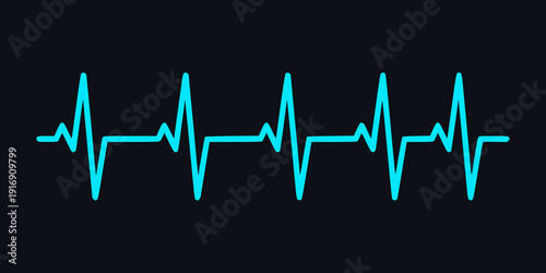 Minimal ECG heartbeat line icon representing pulse monitoring and medical health. Ideal for healthcare apps, hospital systems, emergency services, and modern flat vector UI design.
