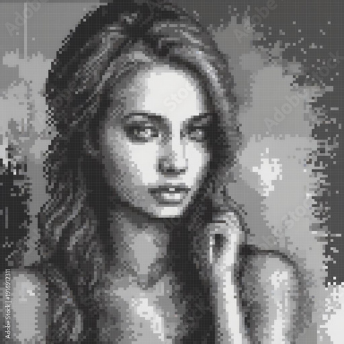 A woman with long hair, wearing a tank top, standing in front of a wall.