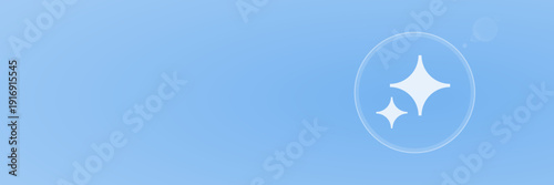 Sterne Glanz Header Blau Vektor Illustration mit Copy Space und svg unter 60 kB