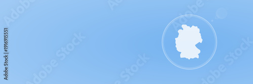 Deutschland Karte Header Blau Vektor Illustration mit Copy Space und svg unter 60 kB