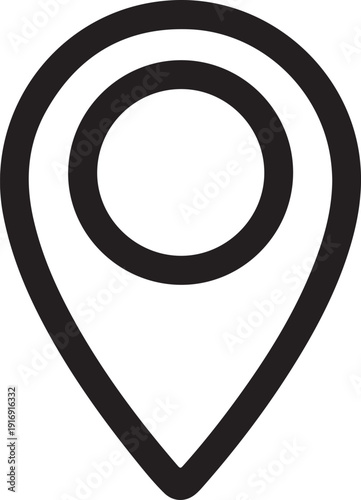 Location Pin Icon Vector for Map Navigation and GPS Tracking Points