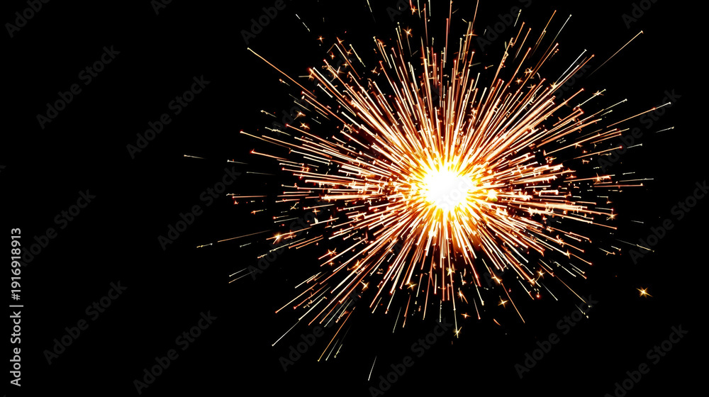 Obraz premium Sparkling Explosion on Dark Background
