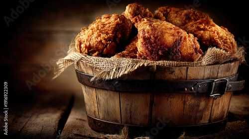 A cardboard bucket full of ...