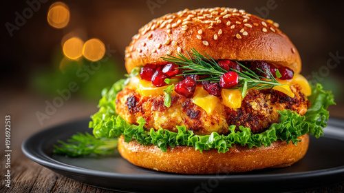 A chicken schnitzel burger ...
