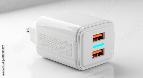 Charging adapter with white background 