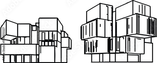 Minimalist abstract design featuring a vector file icon