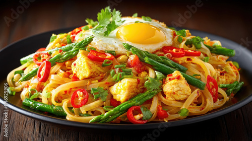 Chicken pad thai noodles