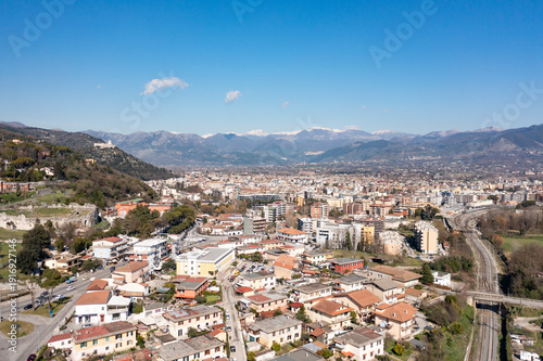 View from above of Colleferro in Italy
