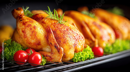 Frozen whole chickens in a ...