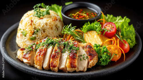 Hainan chicken rice - poach...