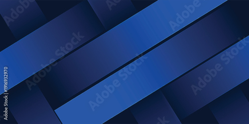 Dark blue abstract technology background with thick overlapping diagonal geometric slabs for digital layouts.