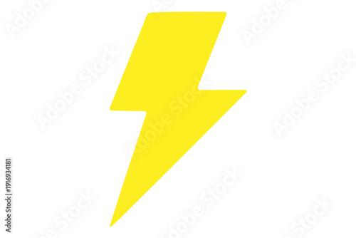 Free Download Yellow rounded lightning bolt icon vector, electric flash symbol, smooth power logo, energy sign, modern flat design for apps, websites, UI, branding graphics - GFXLoad