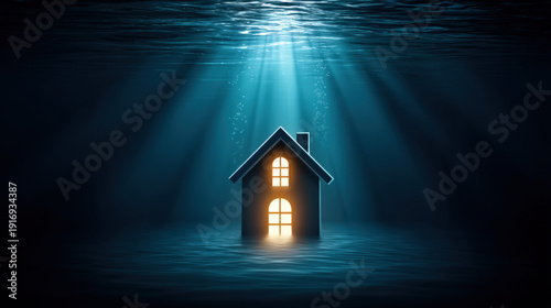Underwater mortgage concept...