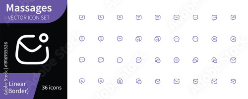 A collection of various massage grid icons and symbols on a purple background.