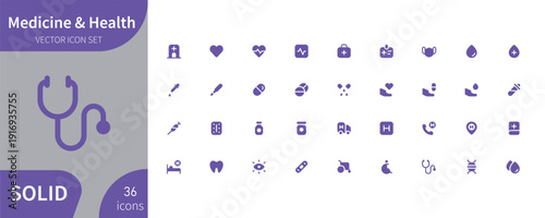 A comprehensive collection of medical and health icons for design projects