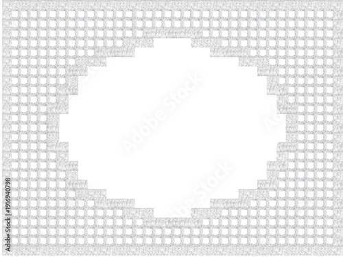 Foto White Lace Frame B: Transparent background with white  lace textured frame, Vint