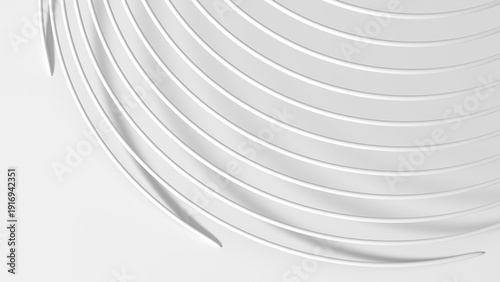 Wallpaper Mural Minimal white abstract background featuring spiral on the wall with soft shadows, creating a calm, modern texture ideal for graphic design, 3d rendering illustration Torontodigital.ca