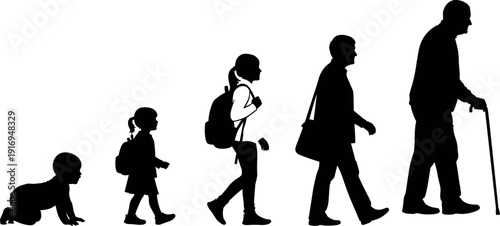 Restroom sign gender icons, male and female bathroom symbols, washroom navigation signage, cad drawing flat vector illustration, public toilet direction,