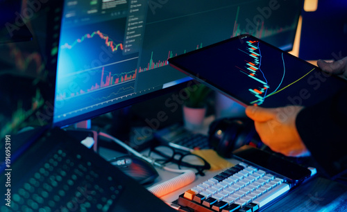 Cryptocurrency exchange growth charts bullish trading dashboard