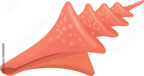 Sharp rib spiral drill shell cartoon icon