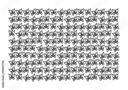 A multitude of delicate butterflies creating a vibrant, repeating pattern.