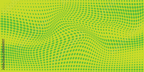 Dots halftone green and blue color pattern gradient grunge texture background yellow. vector illustration eps 10