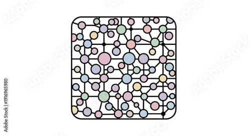Colorful geometric molecular structure model.