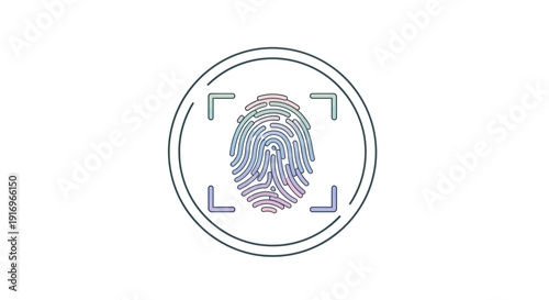 Fingerprint scan identification security biometric.