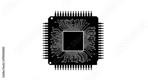 Close-up of a computer microchip.