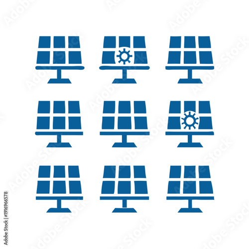 Collection of solar panels arranged in a grid formation with israeli flags
