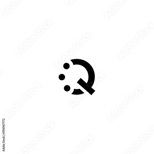 Creative, modern, elegant, trendy, unique and artistic black and white initial letter Q icon logo for property. Q letter icon logo design template. Creative initial Q symbol.