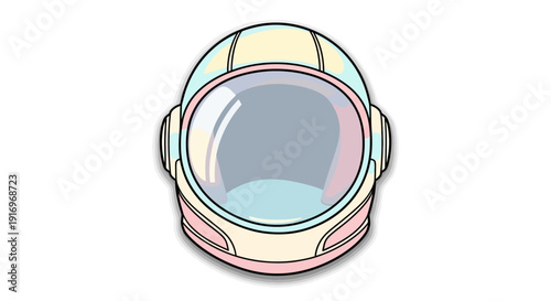 Astronaut helmet with clear visor.