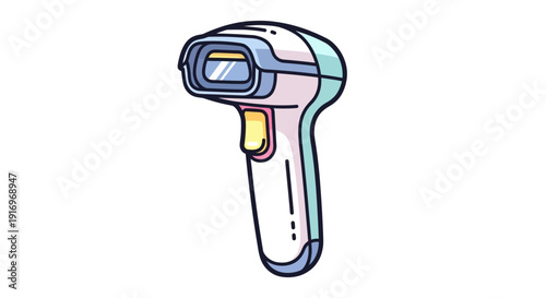 Digital laser barcode scanner device.