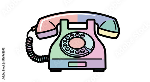 Vintage rotary telephone device.