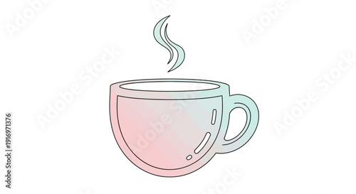 A steaming hot cup of coffee.