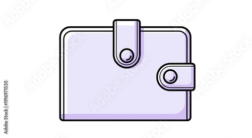 Simple purple leather wallet illustration.