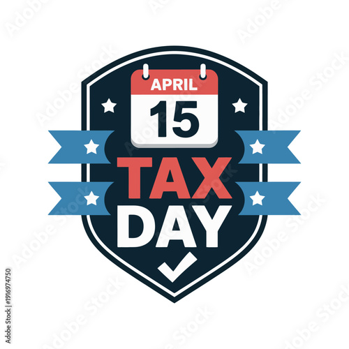 A graphic illustration of Tax Day on April 15th