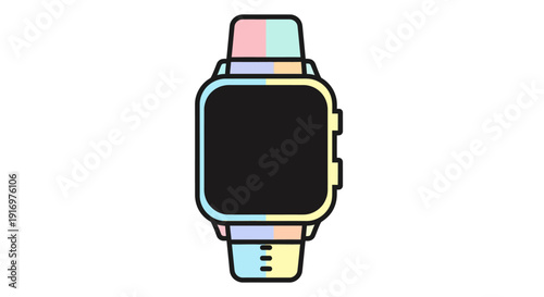 Colorful Smartwatch with Square Face.