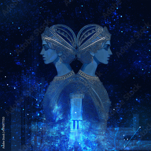 AI Geminiの双子座。星占い。星座