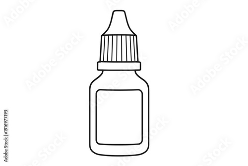 Eye drops bottle illustration in minimalist design  
