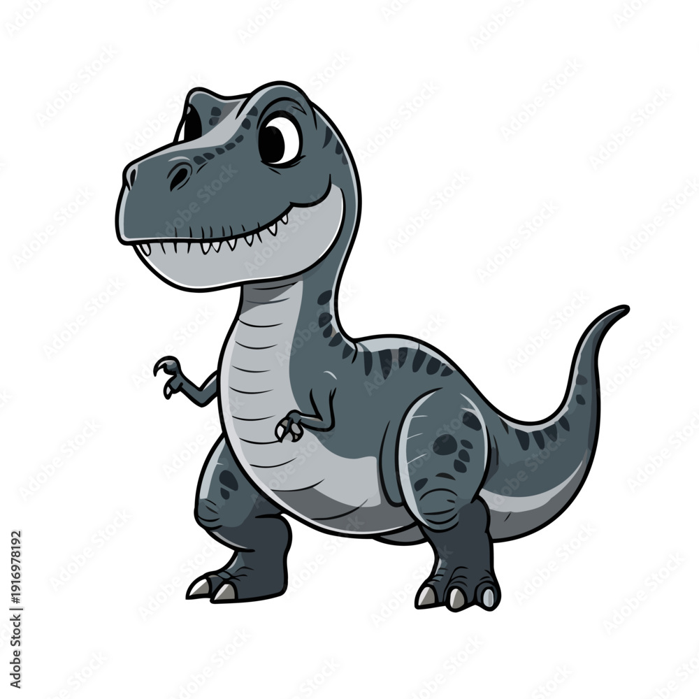 Fototapeta premium cute sticker image of a t-rex 