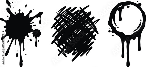 Graffiti marker ink stain vector icon design